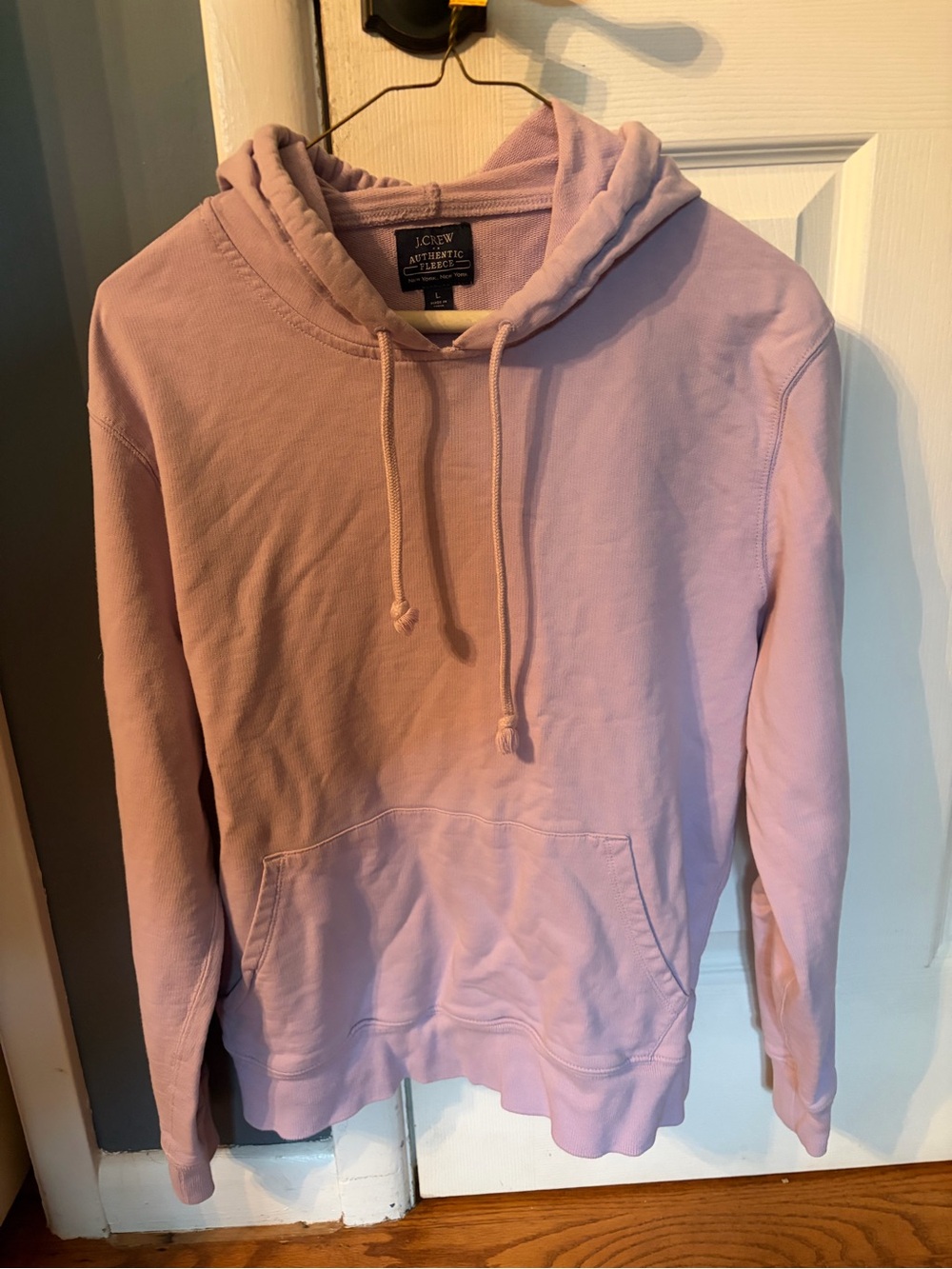 J. Crew Light Pink Crewneck Hoodie - Men's Pullover